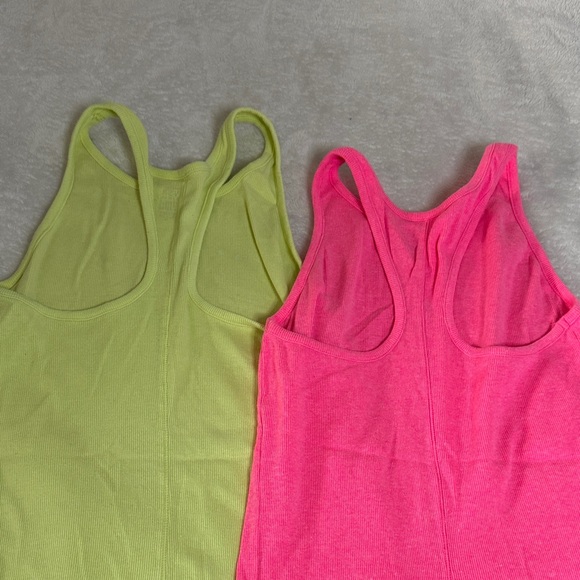 Victoria's Secret Neon Pink and Yellow Tank Tops - Picture 3 of 4